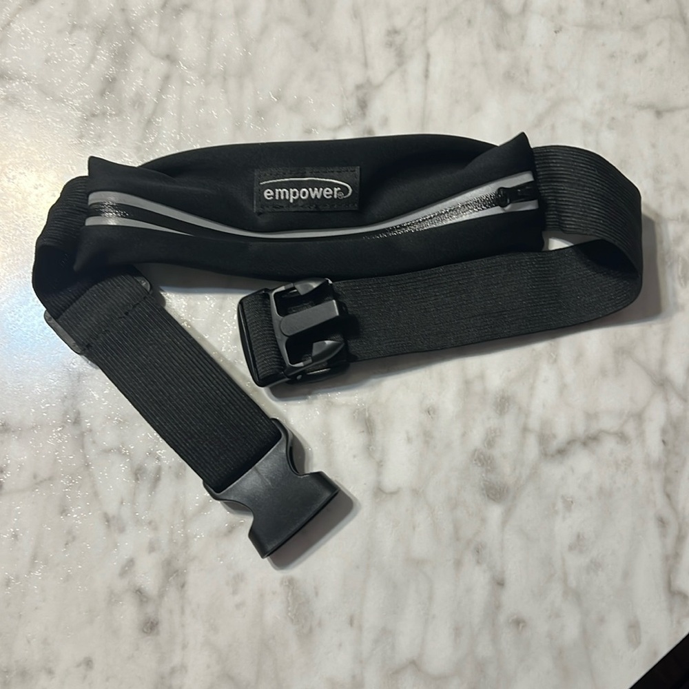 Simple Compact Neoprene Waist Belt Pouch Black